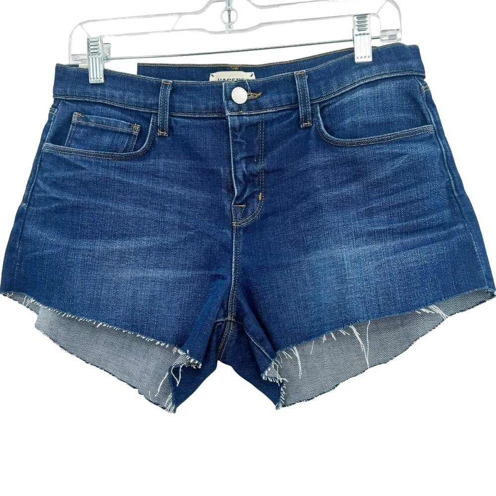 L'Agence Women's Blue Audrey Mid-Rise Short Size 26 NWT - Picture 4 of 11